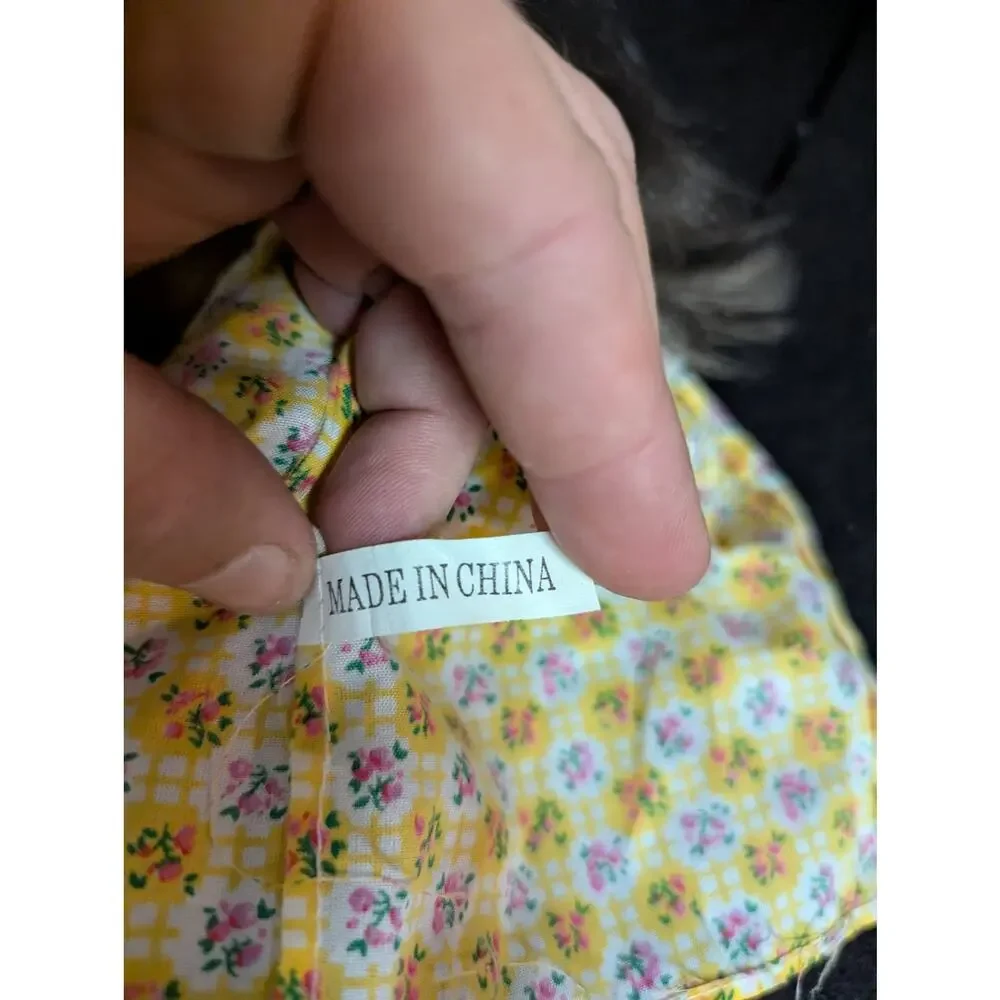 Vintage Götz Sasha Style Vinyl & Cloth Girl Doll in Yellow Floral Dress